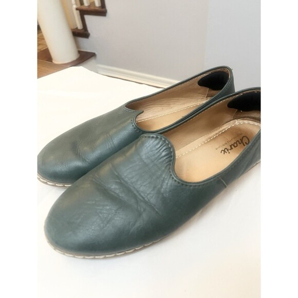 Charix Shoes Mens 45 11.5 12 Green Leather Comfort Loafer Slipper Handcrafted - Picture 1 of 9